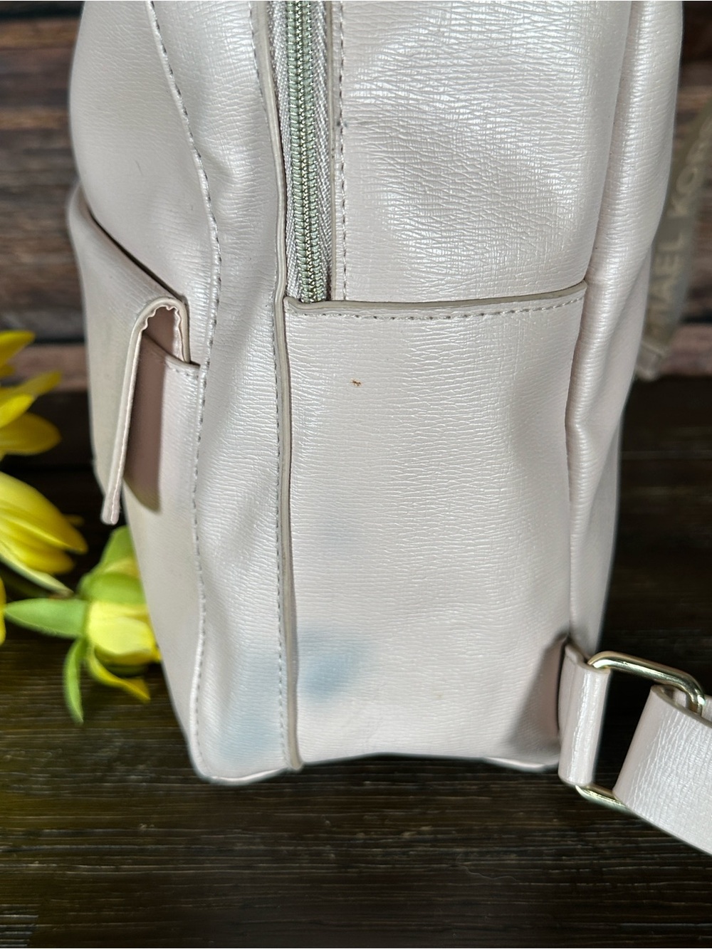 Michael Kors Pale Pink Backpack with Michael Kors straps! - Picture 3 of 7